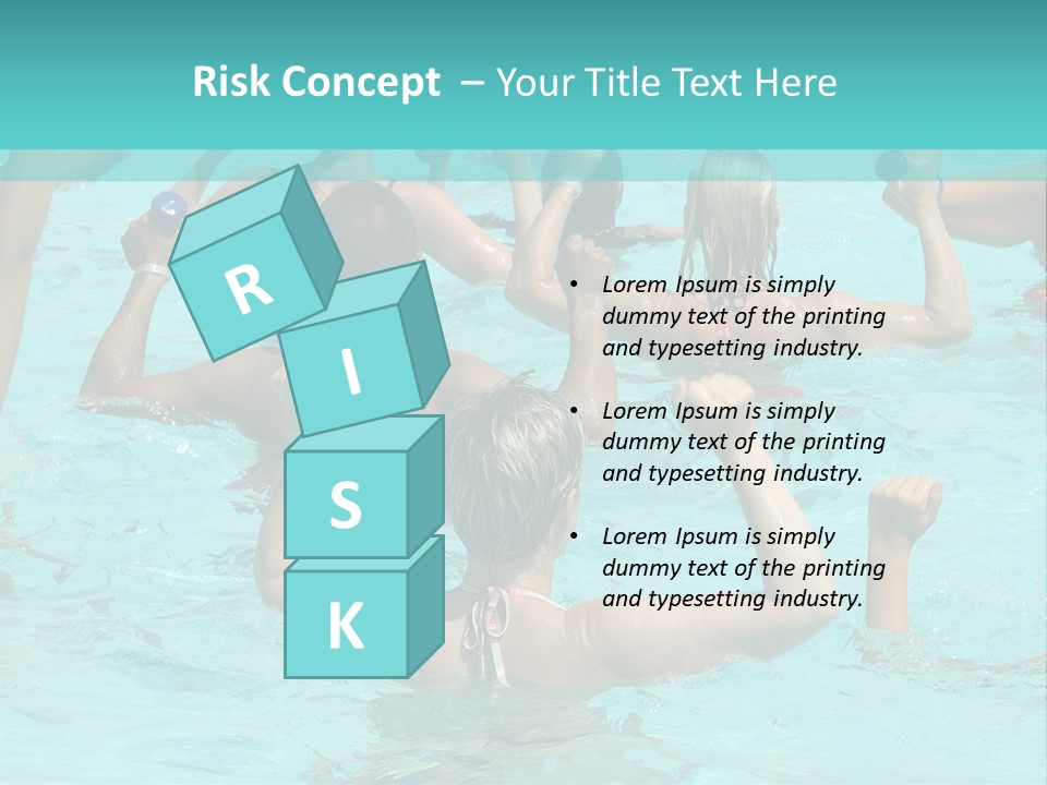 People Are Doing Water Aerobic In Pool PowerPoint Template