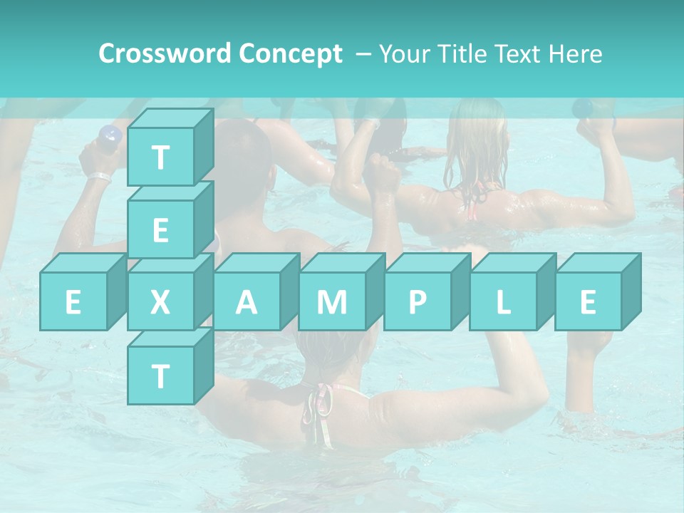 People Are Doing Water Aerobic In Pool PowerPoint Template