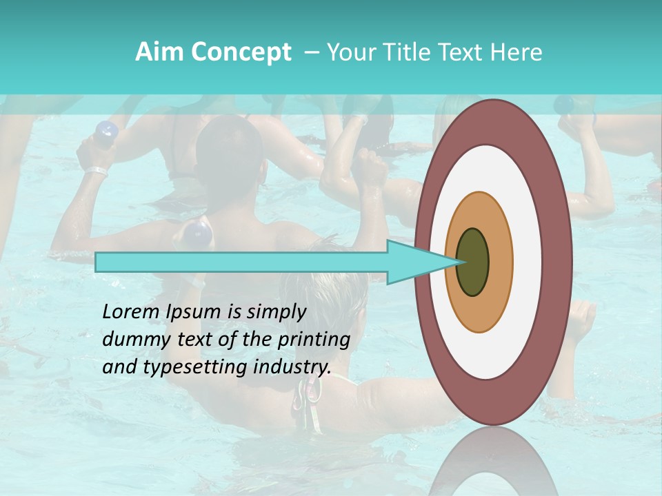 People Are Doing Water Aerobic In Pool PowerPoint Template