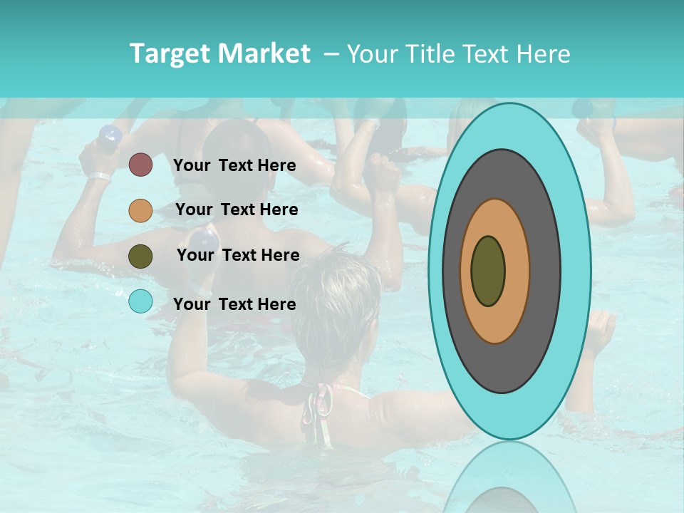 People Are Doing Water Aerobic In Pool PowerPoint Template