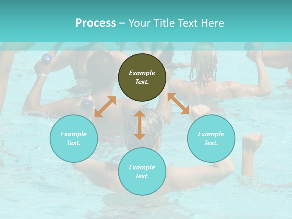 People Are Doing Water Aerobic In Pool PowerPoint Template