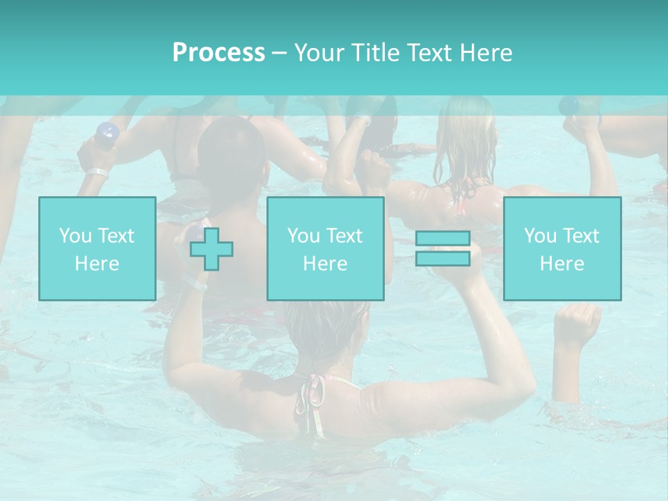 People Are Doing Water Aerobic In Pool PowerPoint Template