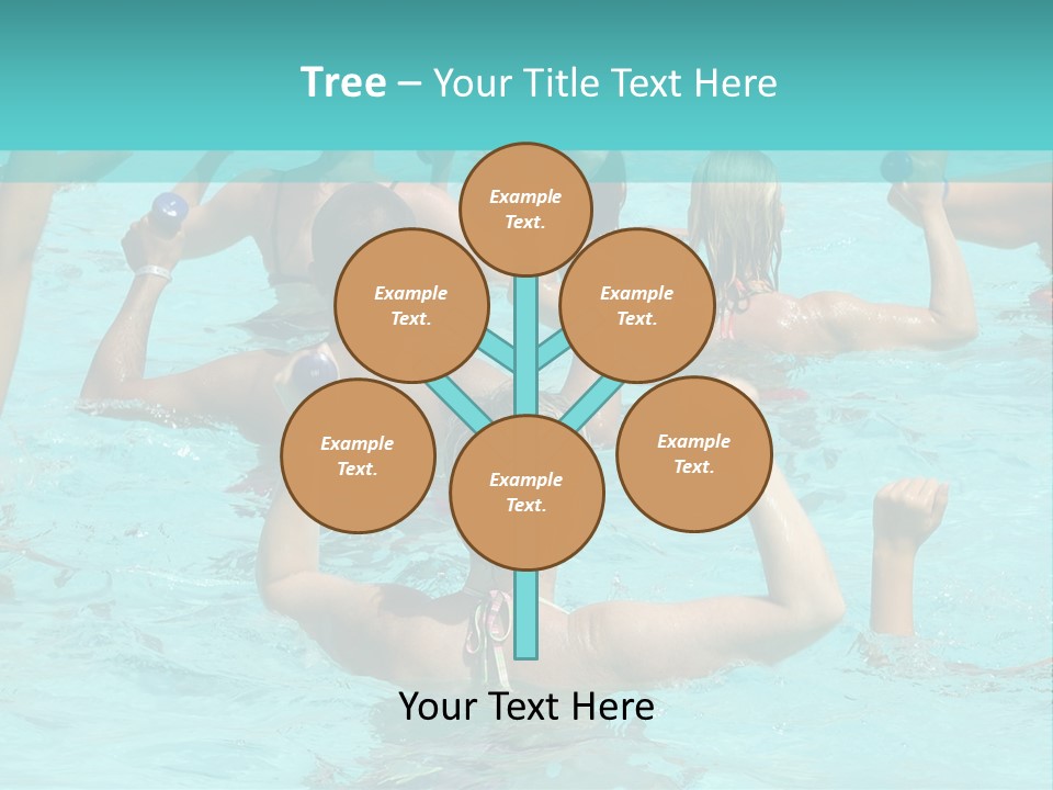 People Are Doing Water Aerobic In Pool PowerPoint Template