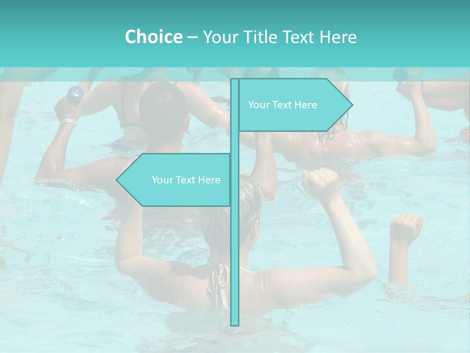 People Are Doing Water Aerobic In Pool PowerPoint Template