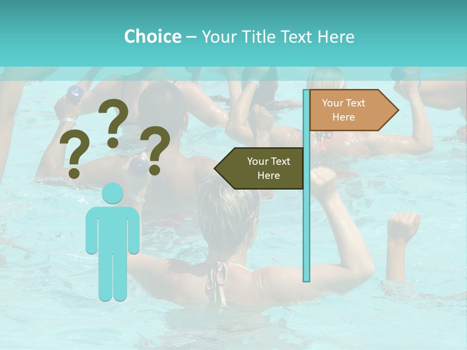 People Are Doing Water Aerobic In Pool PowerPoint Template