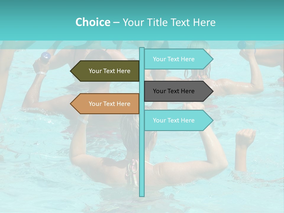 People Are Doing Water Aerobic In Pool PowerPoint Template