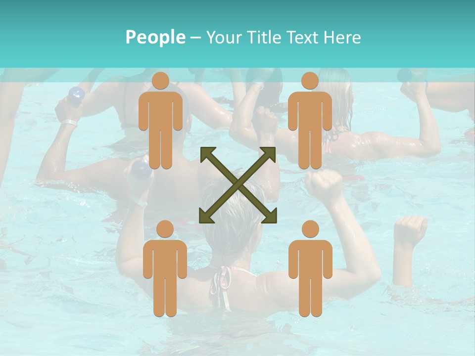 People Are Doing Water Aerobic In Pool PowerPoint Template