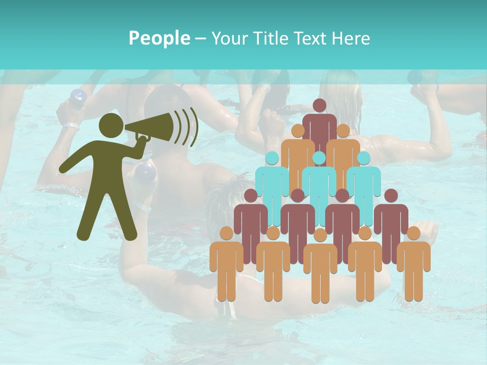 People Are Doing Water Aerobic In Pool PowerPoint Template