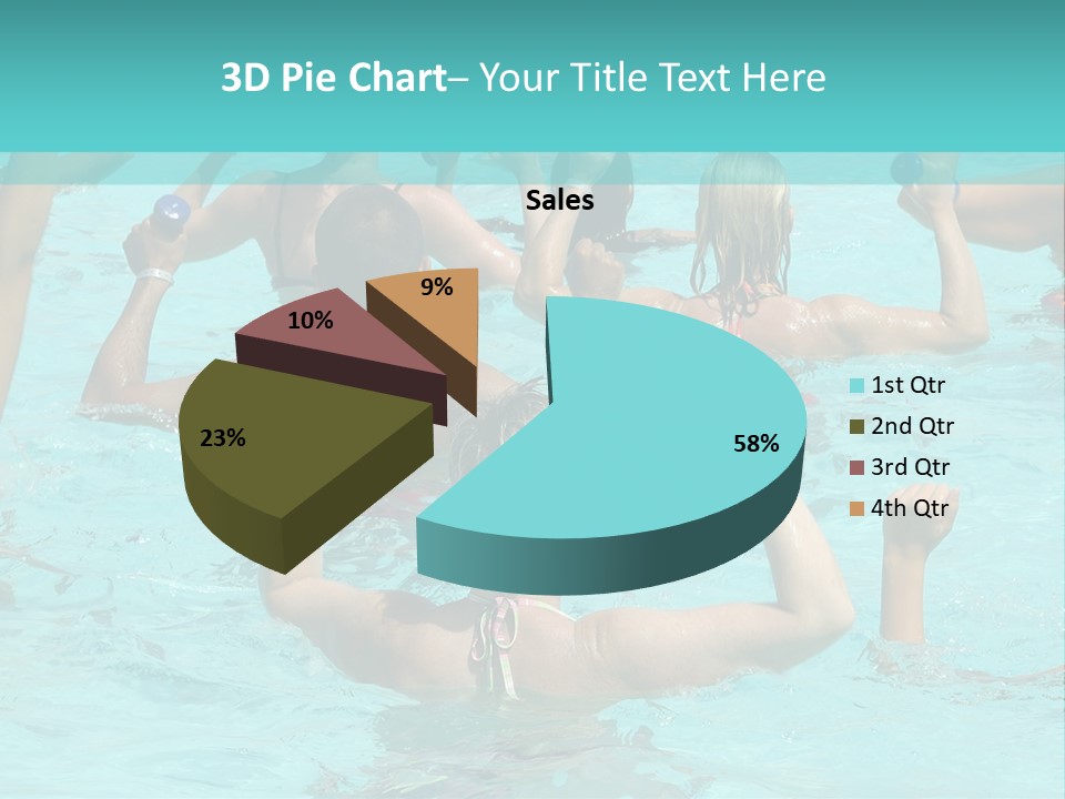 People Are Doing Water Aerobic In Pool PowerPoint Template