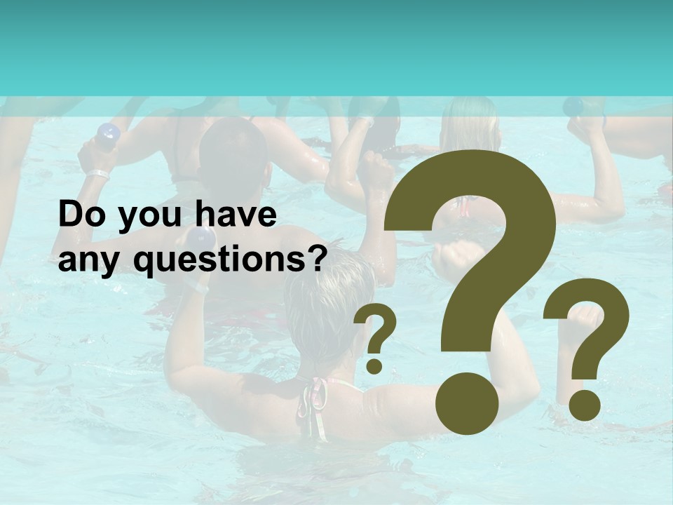 People Are Doing Water Aerobic In Pool PowerPoint Template