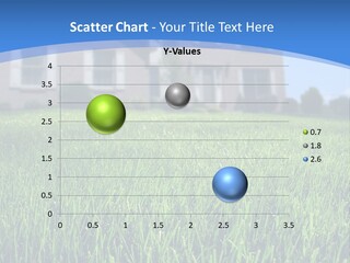 Focus On Front Lawn With House In Background. PowerPoint Template