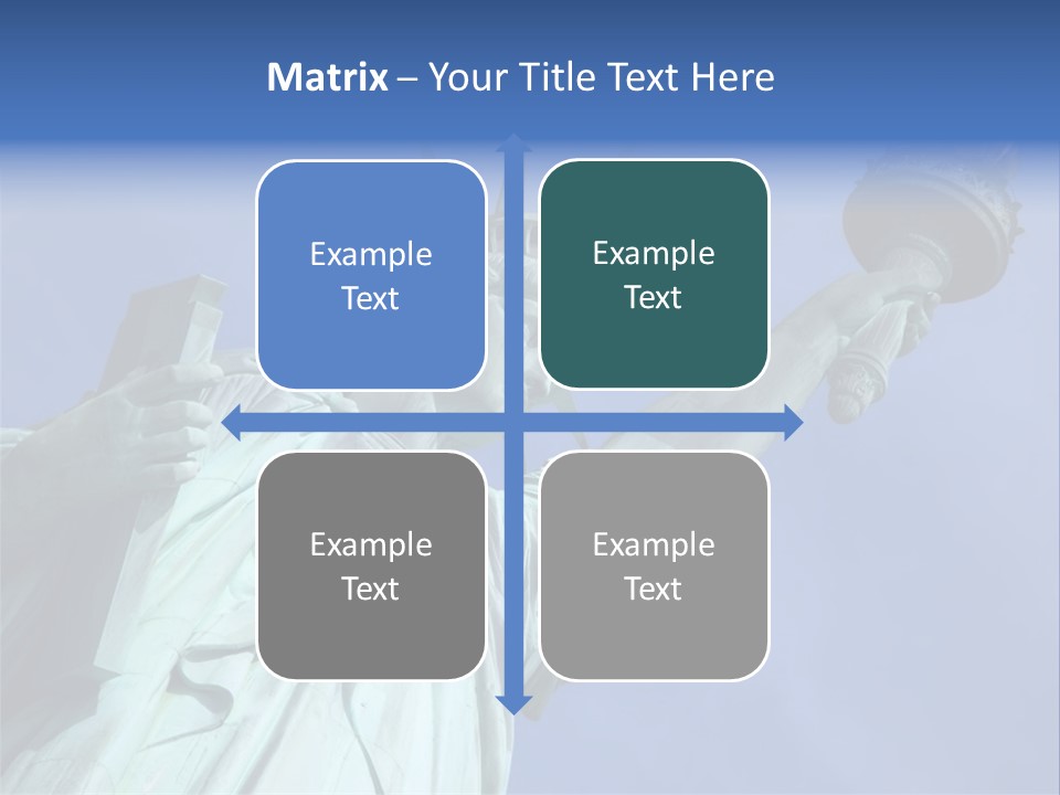 Statue Of Liberty On Liberty Island In New York City. PowerPoint Template