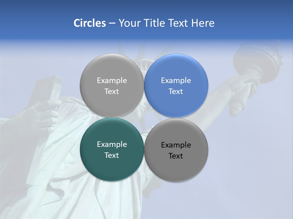 Statue Of Liberty On Liberty Island In New York City. PowerPoint Template