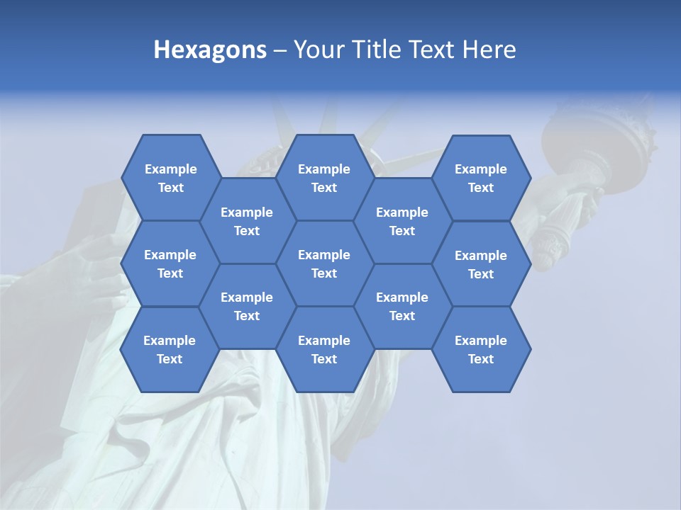 Statue Of Liberty On Liberty Island In New York City. PowerPoint Template