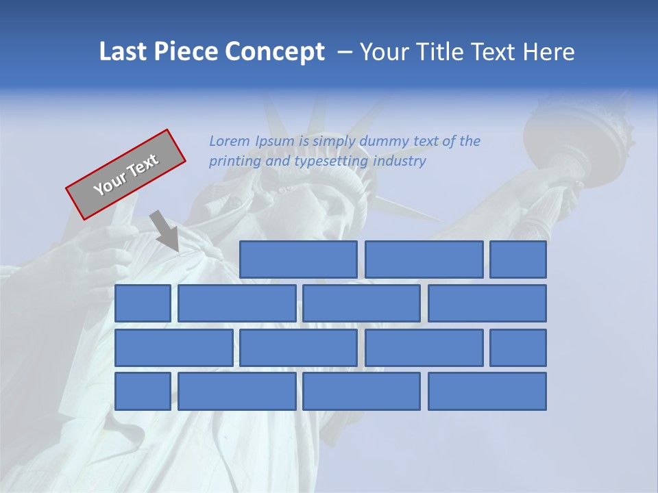 Statue Of Liberty On Liberty Island In New York City. PowerPoint Template