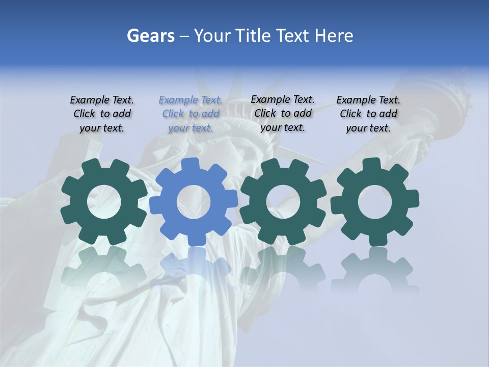 Statue Of Liberty On Liberty Island In New York City. PowerPoint Template