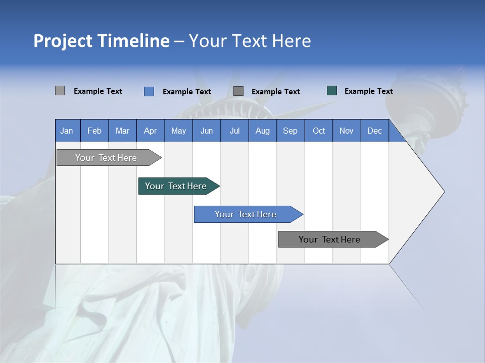 Statue Of Liberty On Liberty Island In New York City. PowerPoint Template