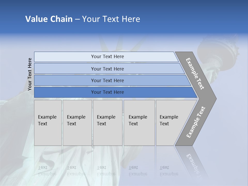 Statue Of Liberty On Liberty Island In New York City. PowerPoint Template