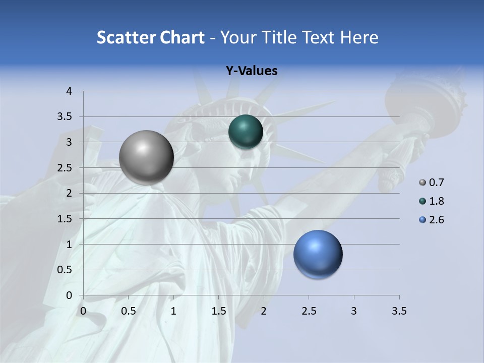 Statue Of Liberty On Liberty Island In New York City. PowerPoint Template