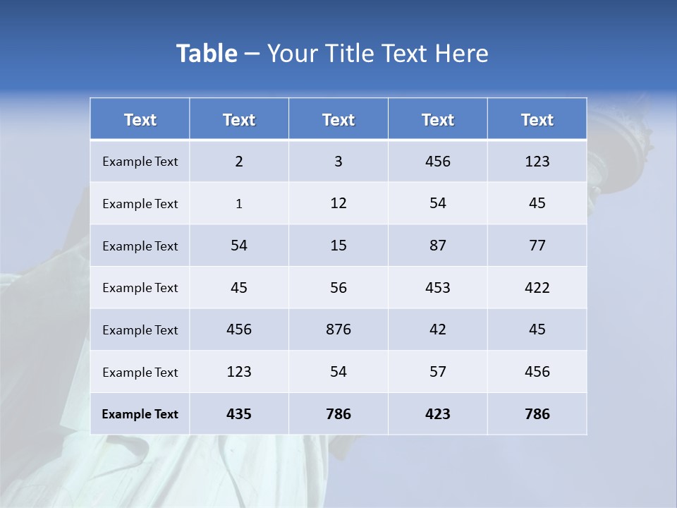 Statue Of Liberty On Liberty Island In New York City. PowerPoint Template