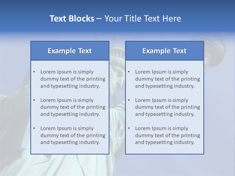 Statue Of Liberty On Liberty Island In New York City. PowerPoint Template