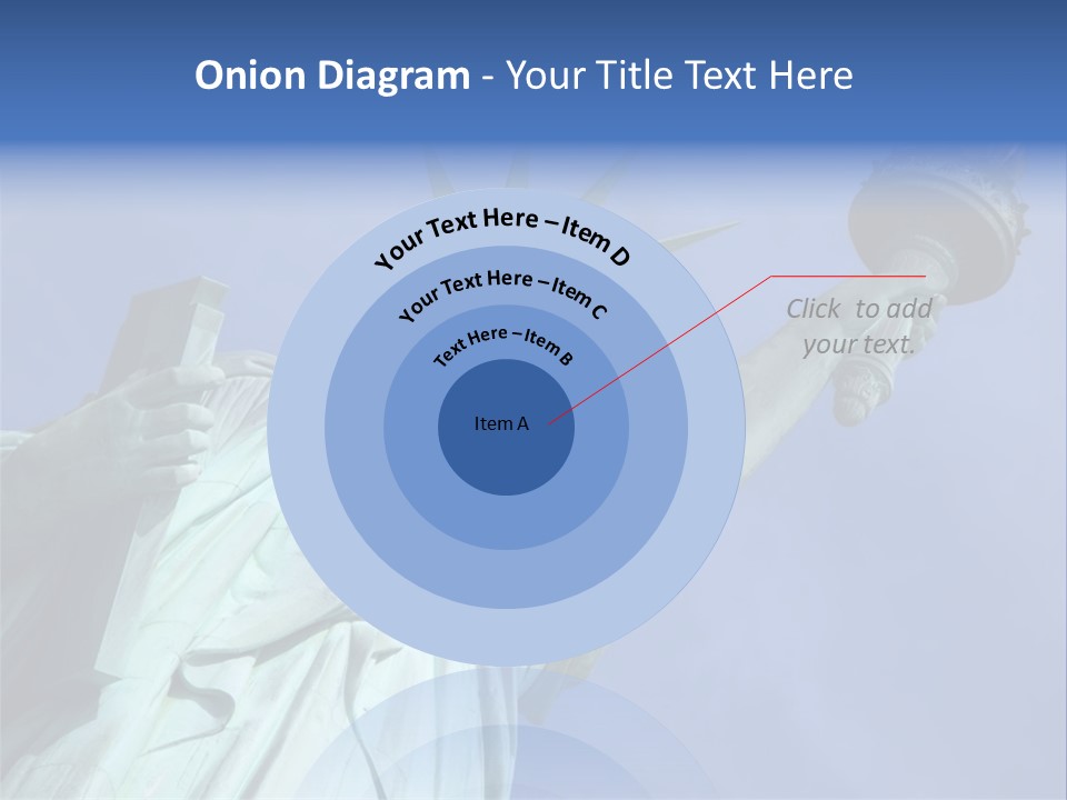 Statue Of Liberty On Liberty Island In New York City. PowerPoint Template