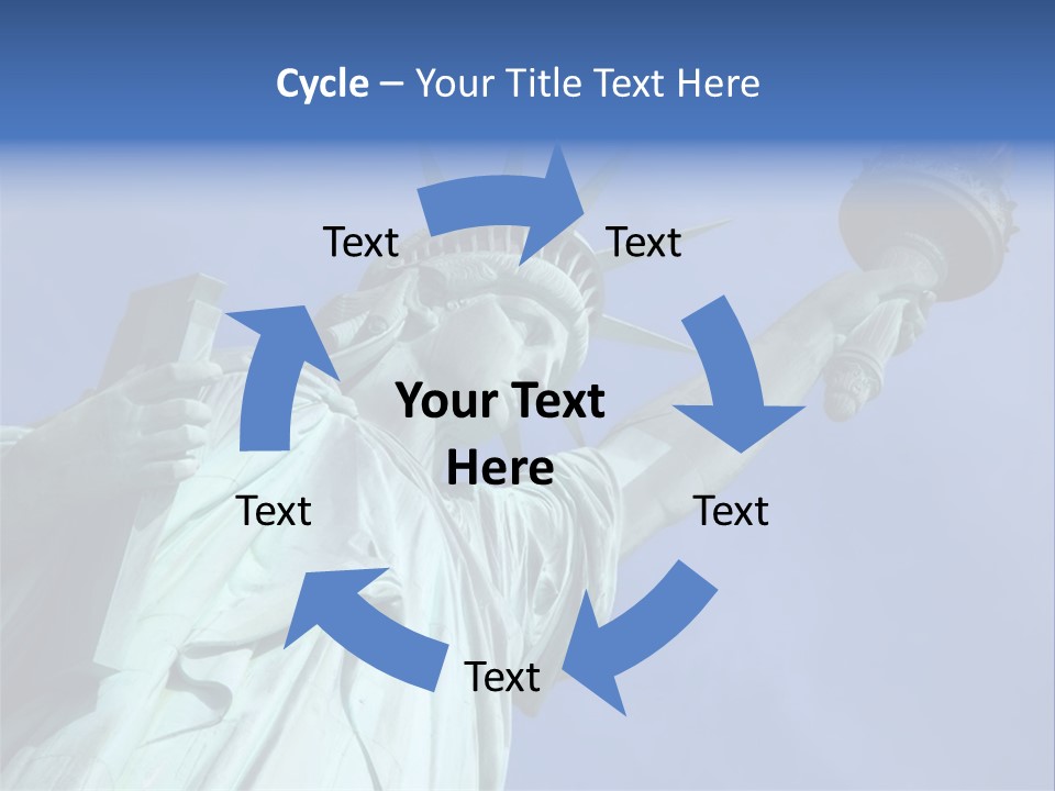 Statue Of Liberty On Liberty Island In New York City. PowerPoint Template