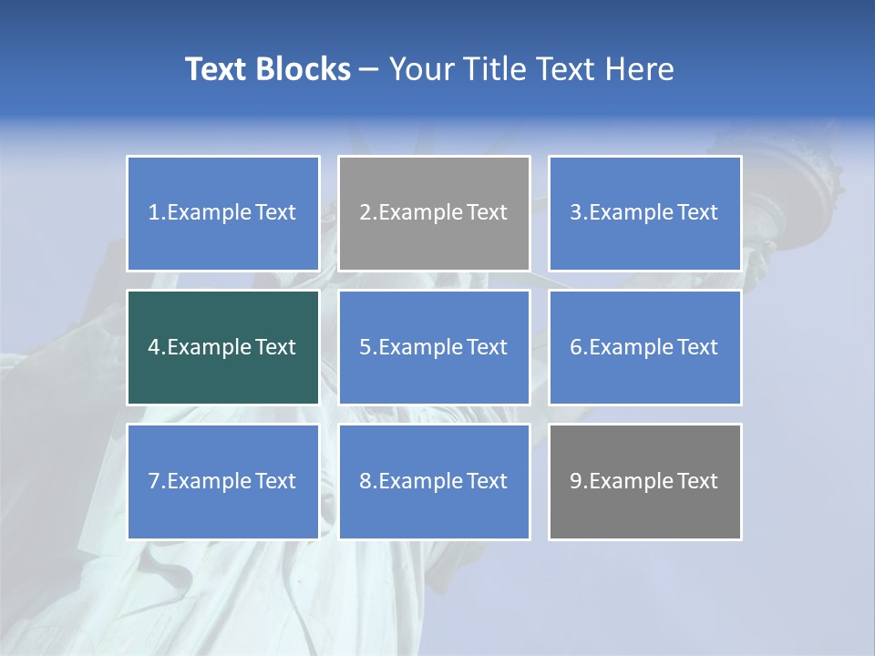 Statue Of Liberty On Liberty Island In New York City. PowerPoint Template