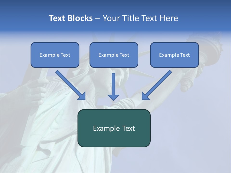 Statue Of Liberty On Liberty Island In New York City. PowerPoint Template