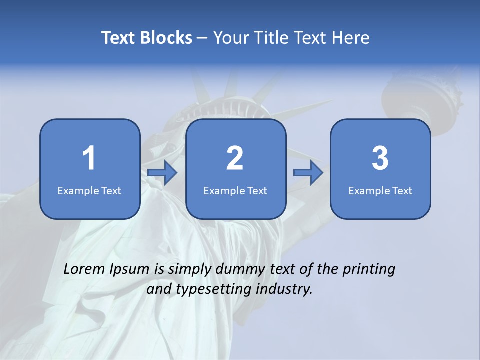 Statue Of Liberty On Liberty Island In New York City. PowerPoint Template