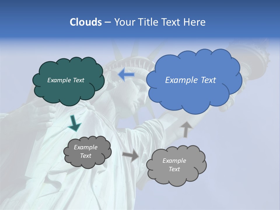 Statue Of Liberty On Liberty Island In New York City. PowerPoint Template