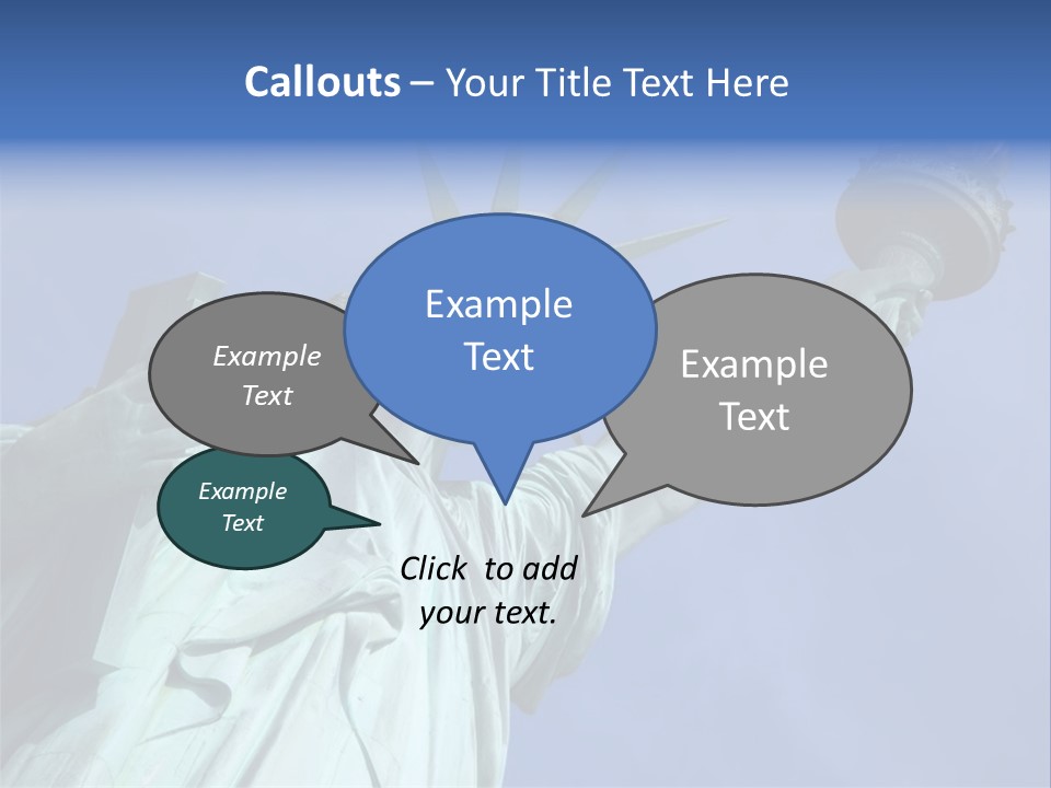 Statue Of Liberty On Liberty Island In New York City. PowerPoint Template