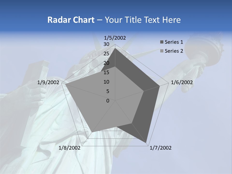 Statue Of Liberty On Liberty Island In New York City. PowerPoint Template