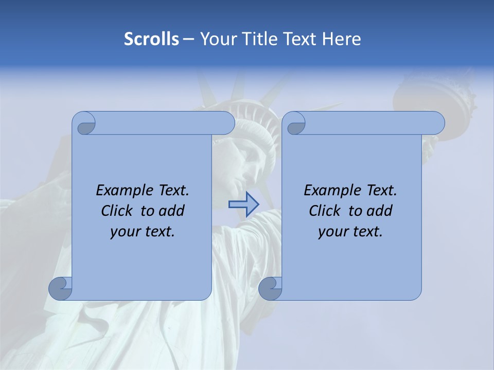 Statue Of Liberty On Liberty Island In New York City. PowerPoint Template
