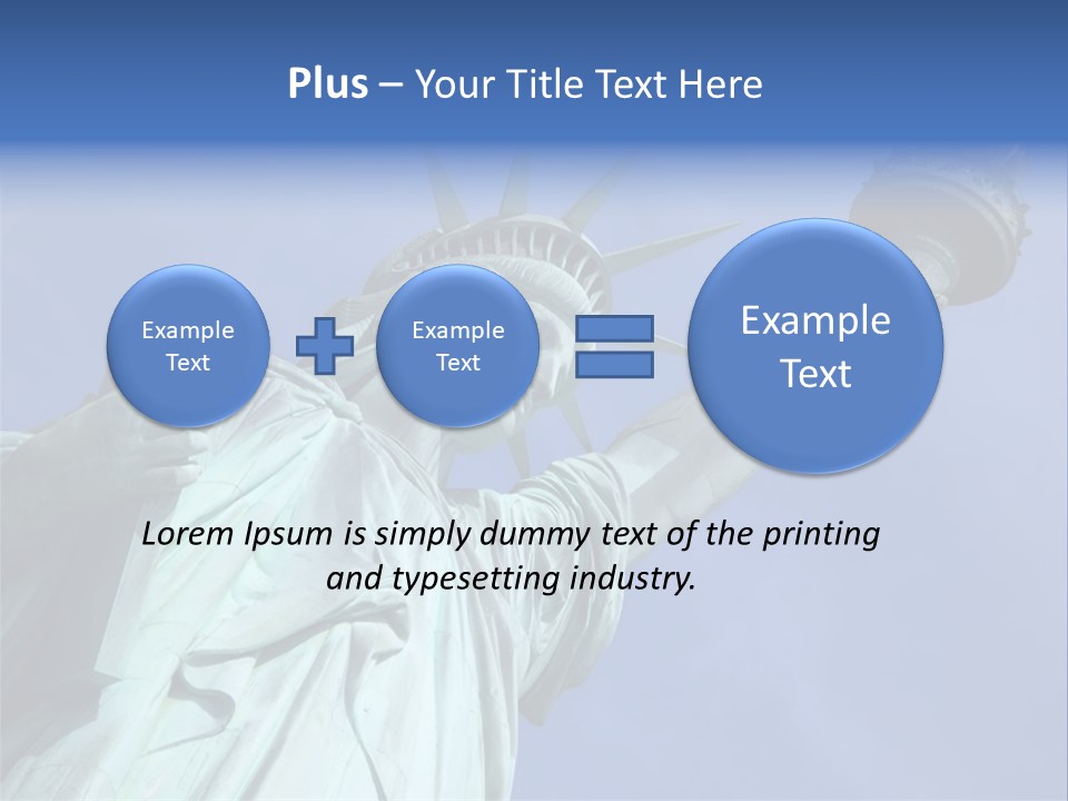 Statue Of Liberty On Liberty Island In New York City. PowerPoint Template