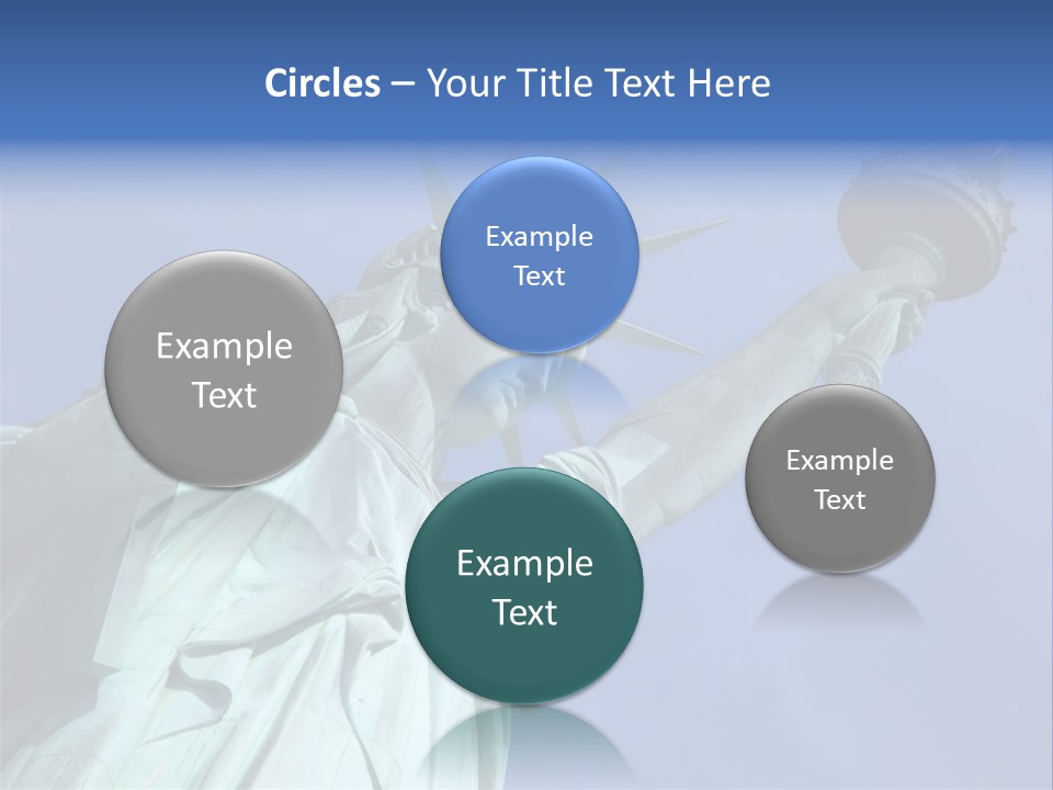 Statue Of Liberty On Liberty Island In New York City. PowerPoint Template