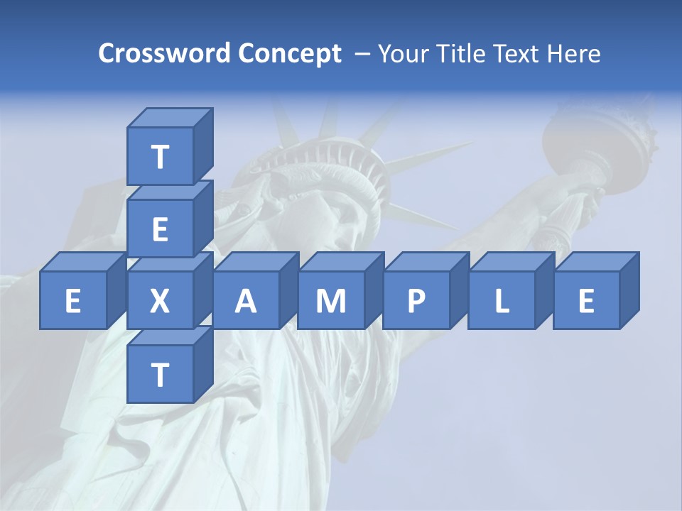 Statue Of Liberty On Liberty Island In New York City. PowerPoint Template