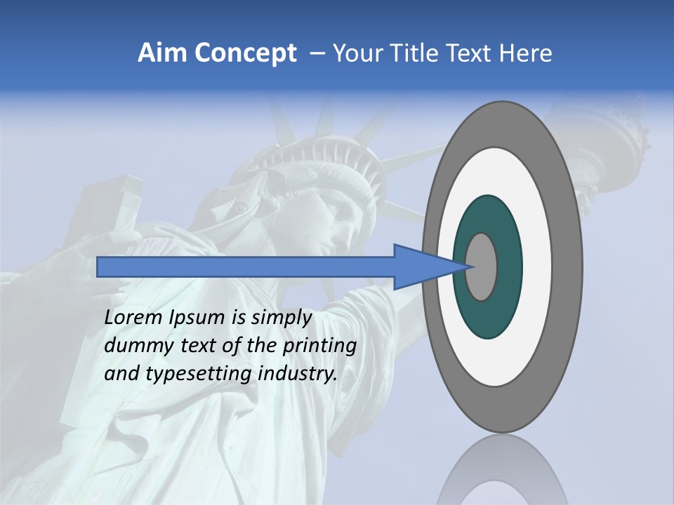 Statue Of Liberty On Liberty Island In New York City. PowerPoint Template