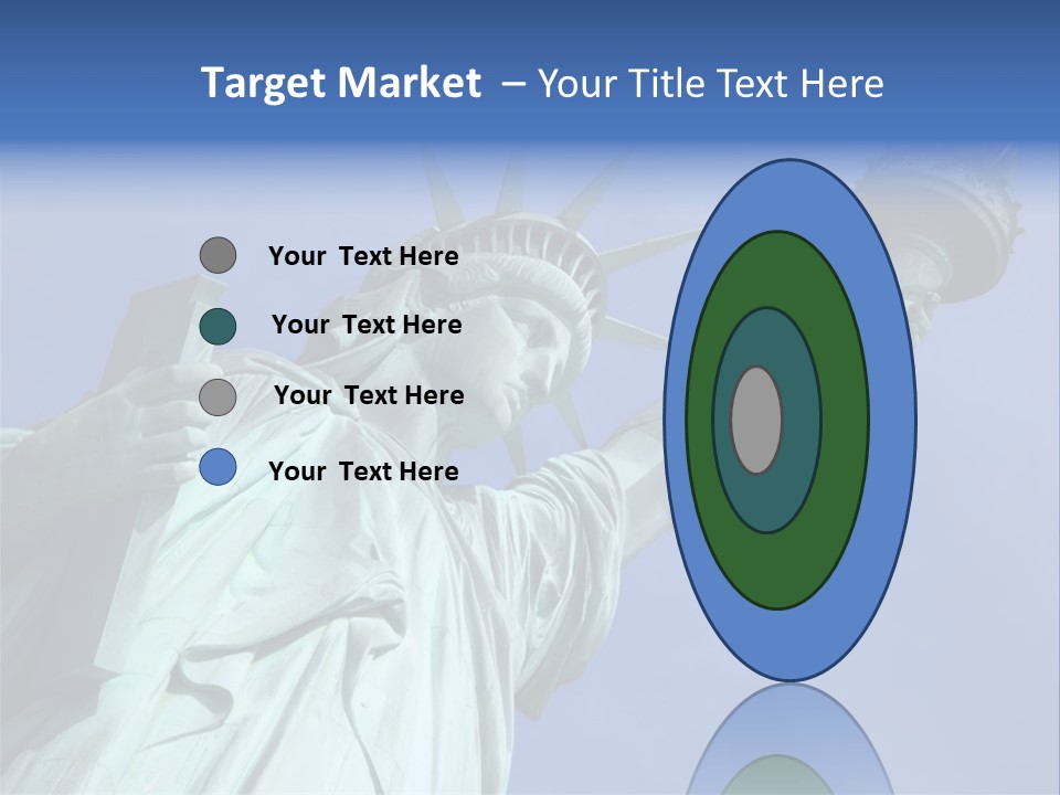 Statue Of Liberty On Liberty Island In New York City. PowerPoint Template