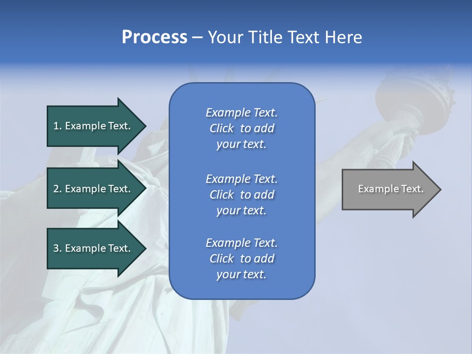 Statue Of Liberty On Liberty Island In New York City. PowerPoint Template