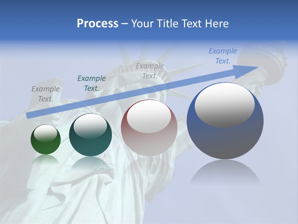 Statue Of Liberty On Liberty Island In New York City. PowerPoint Template