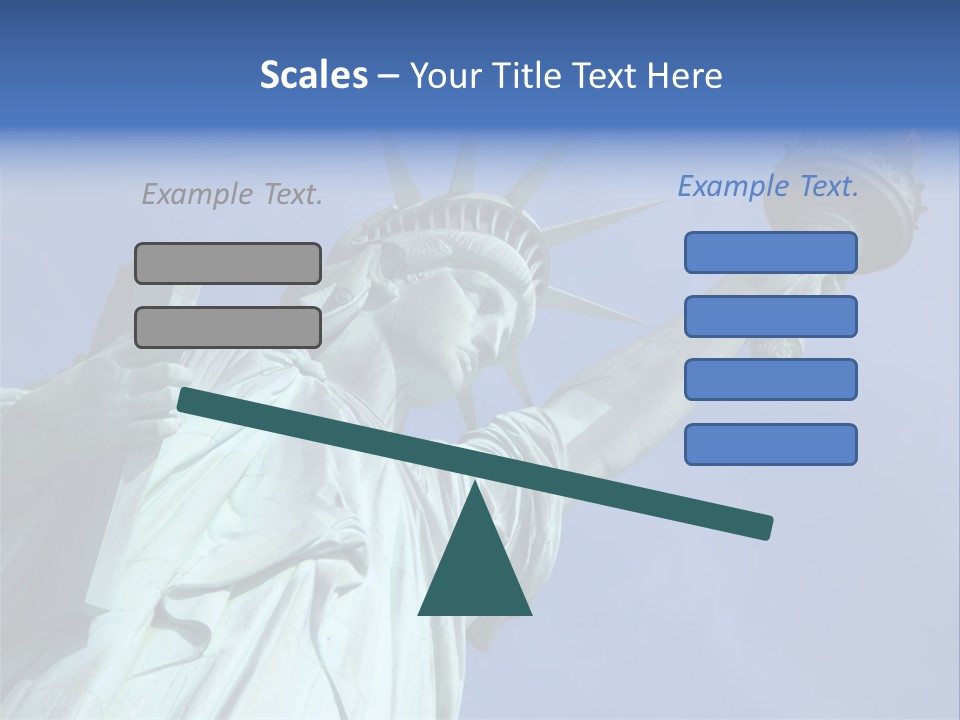 Statue Of Liberty On Liberty Island In New York City. PowerPoint Template