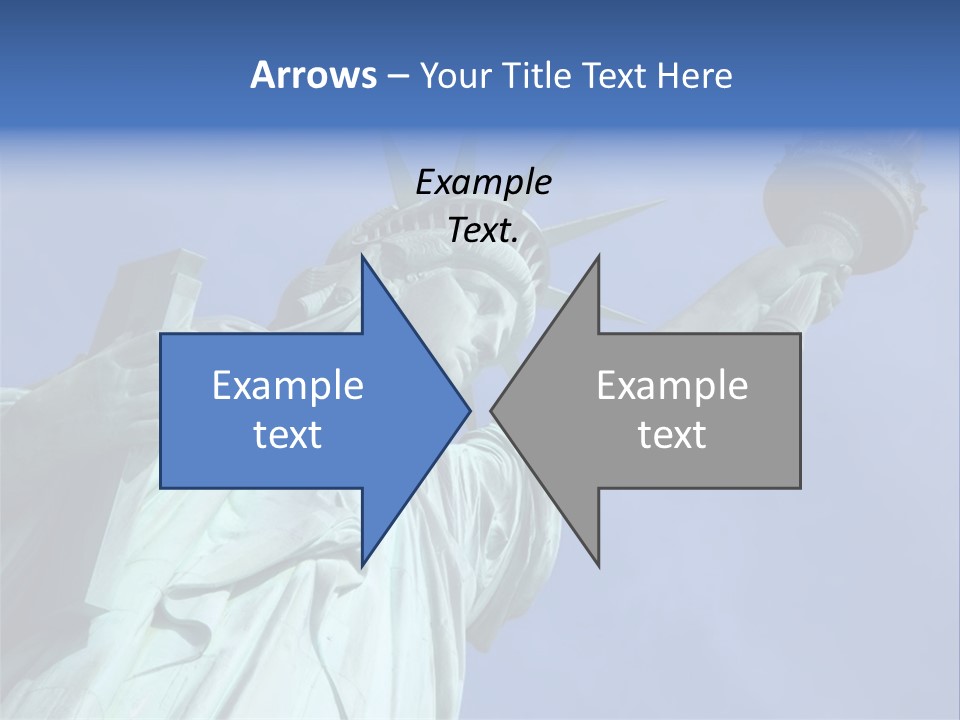 Statue Of Liberty On Liberty Island In New York City. PowerPoint Template