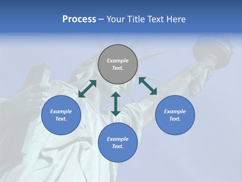 Statue Of Liberty On Liberty Island In New York City. PowerPoint Template