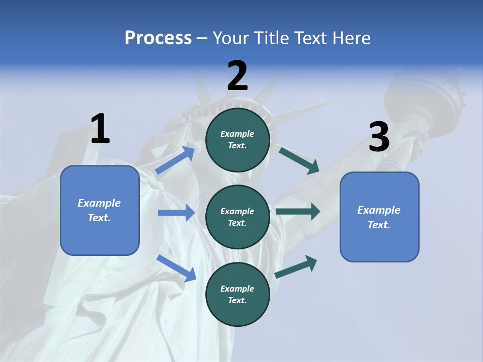 Statue Of Liberty On Liberty Island In New York City. PowerPoint Template