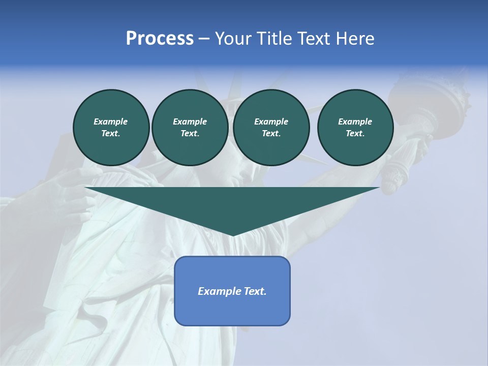 Statue Of Liberty On Liberty Island In New York City. PowerPoint Template