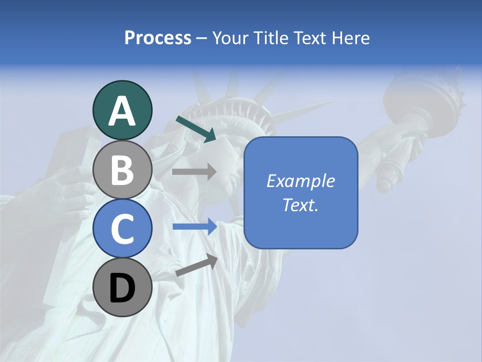 Statue Of Liberty On Liberty Island In New York City. PowerPoint Template