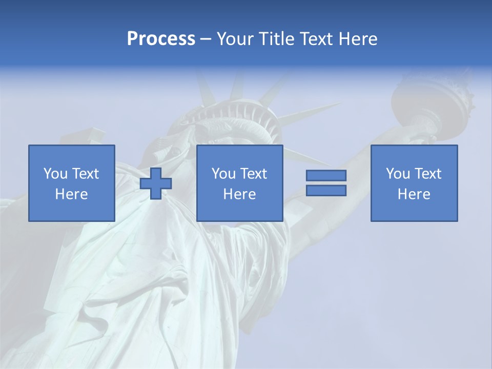 Statue Of Liberty On Liberty Island In New York City. PowerPoint Template
