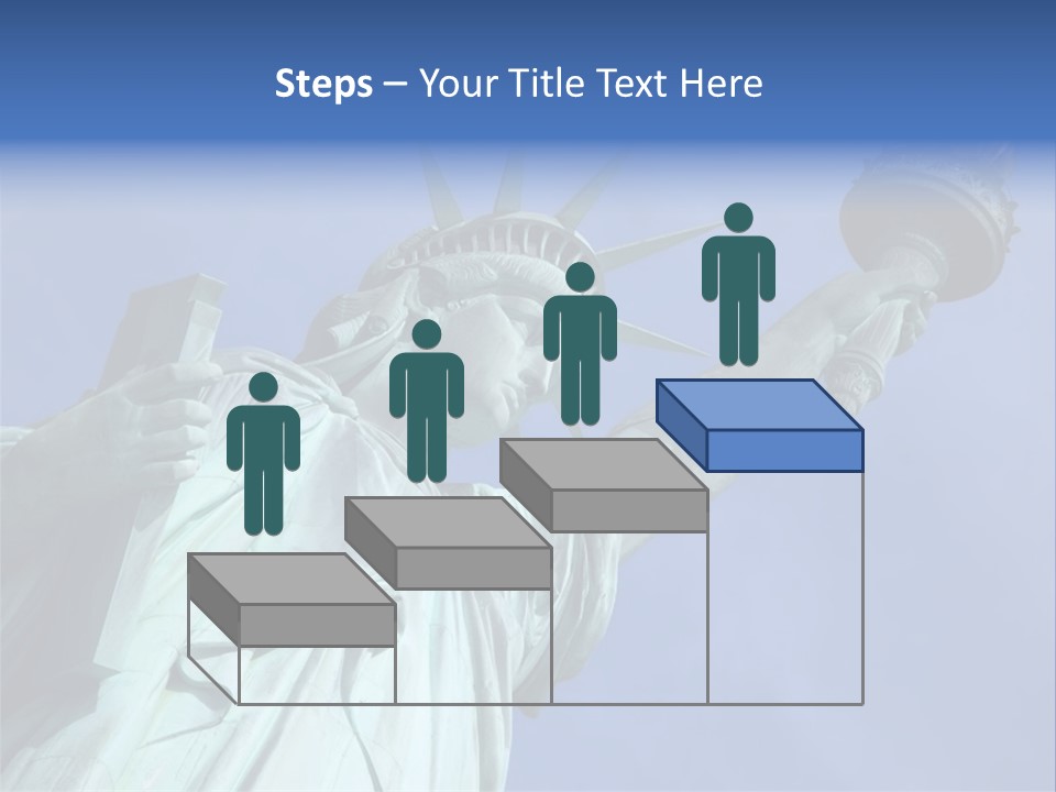 Statue Of Liberty On Liberty Island In New York City. PowerPoint Template