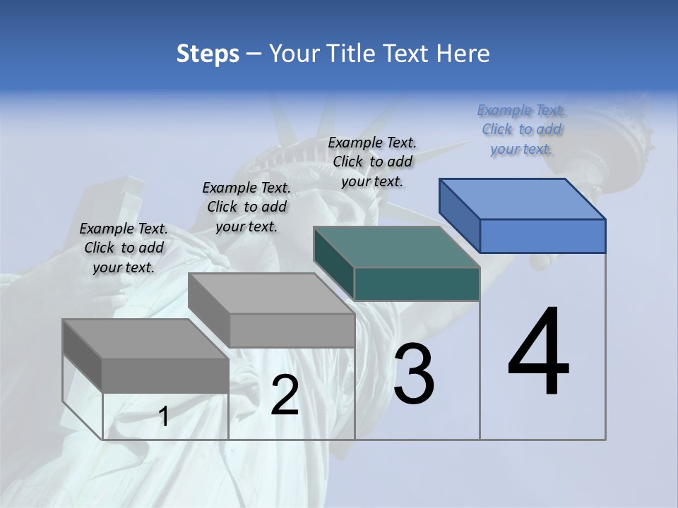 Statue Of Liberty On Liberty Island In New York City. PowerPoint Template